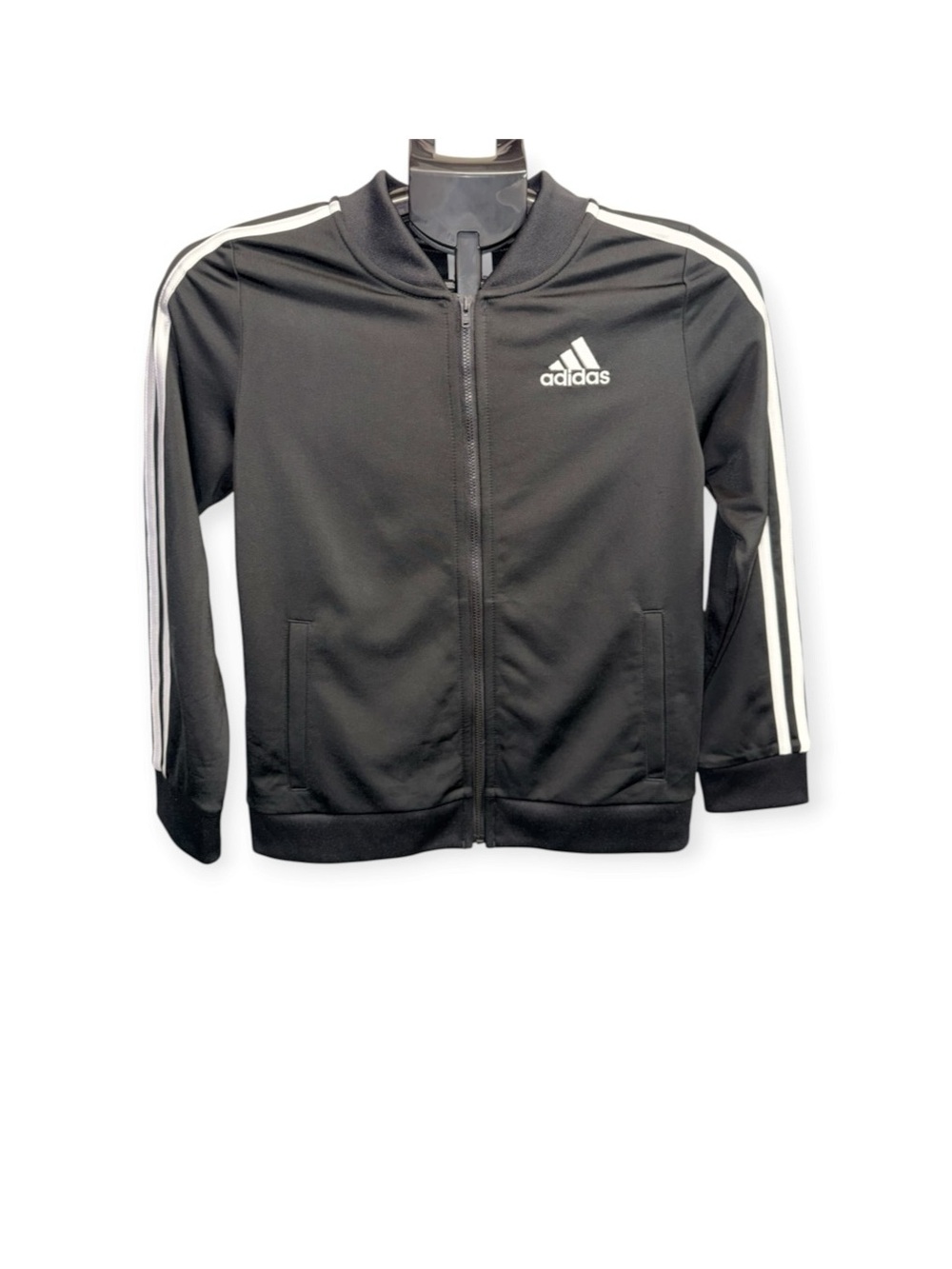 Adidas Girls Core Tricot Bomber Track Jacket Black White Size L 14 NWT